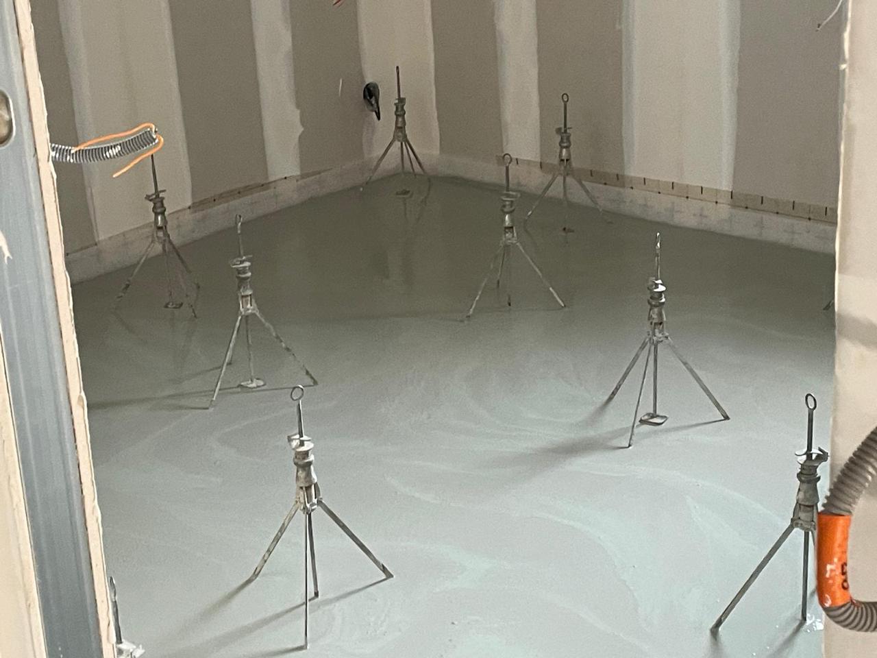 Chantier chape liquide - Top'Isol