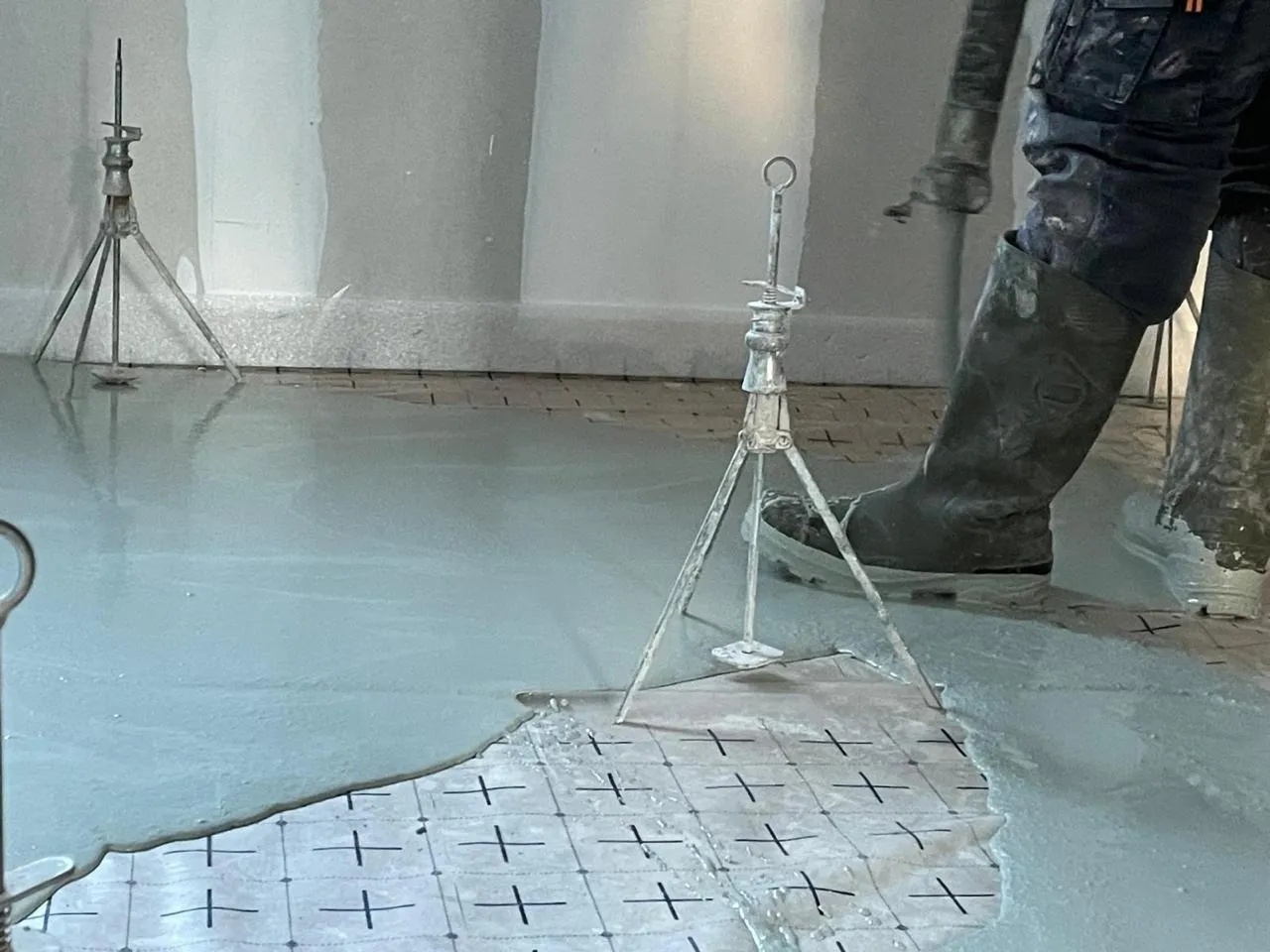 Chantier chape liquide - Top'Isol