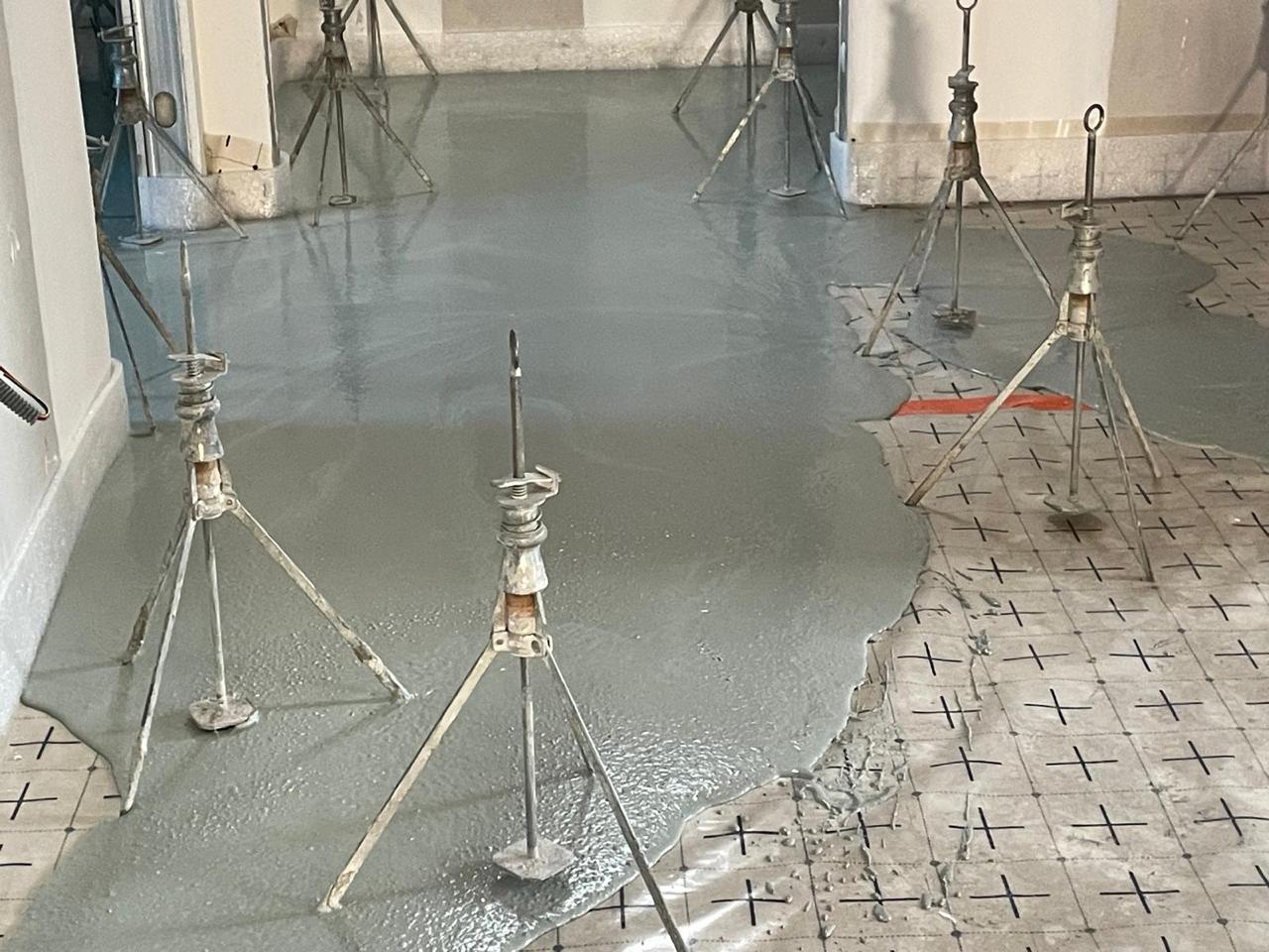 Chantier chape liquide - Top'Isol