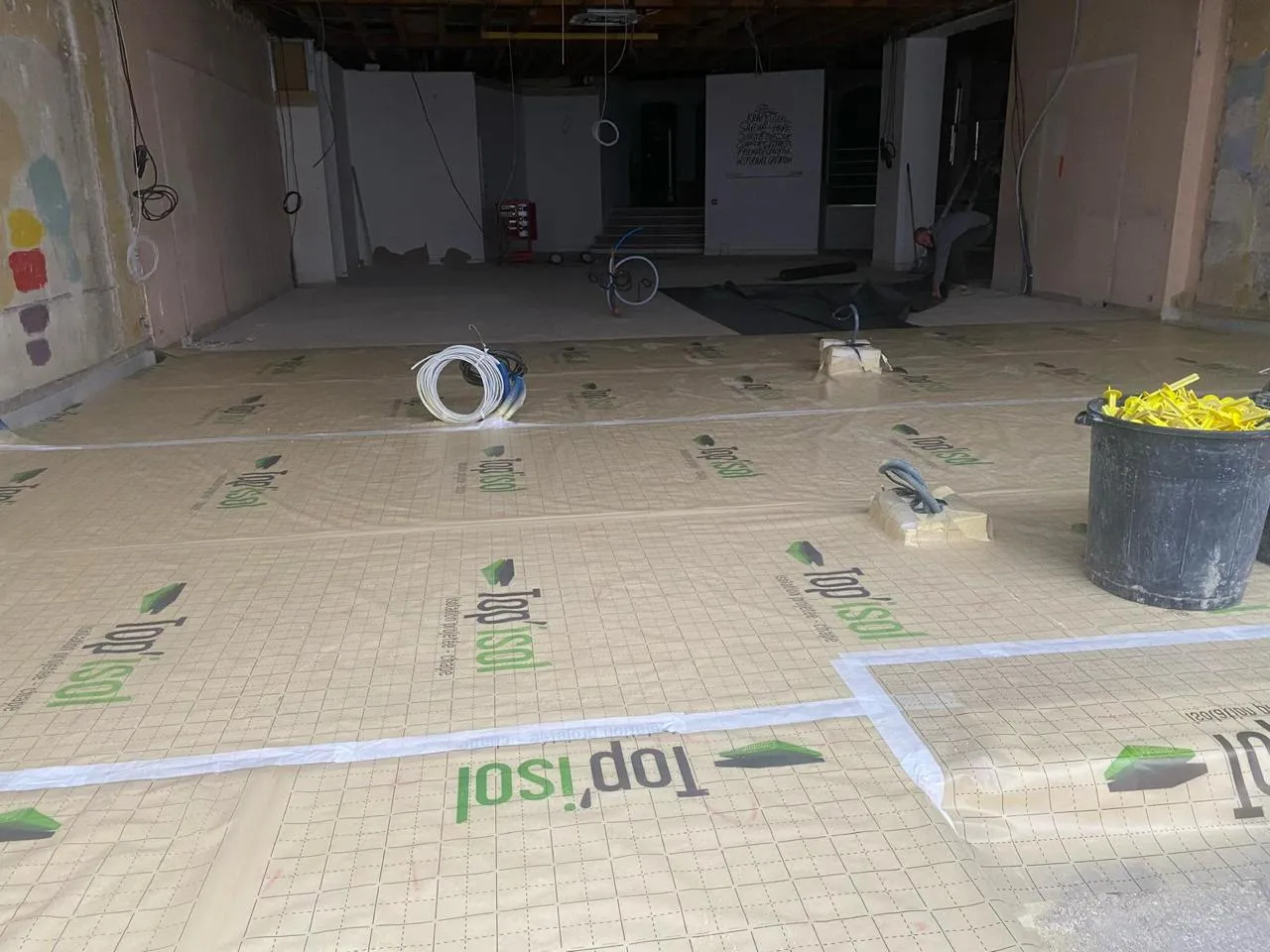 Isolant Top'Isol posé avant coulage